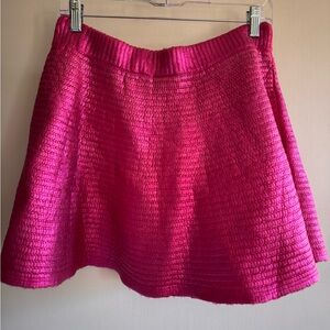 Y2K Pink Foil Metallic Knit Mini Skirt